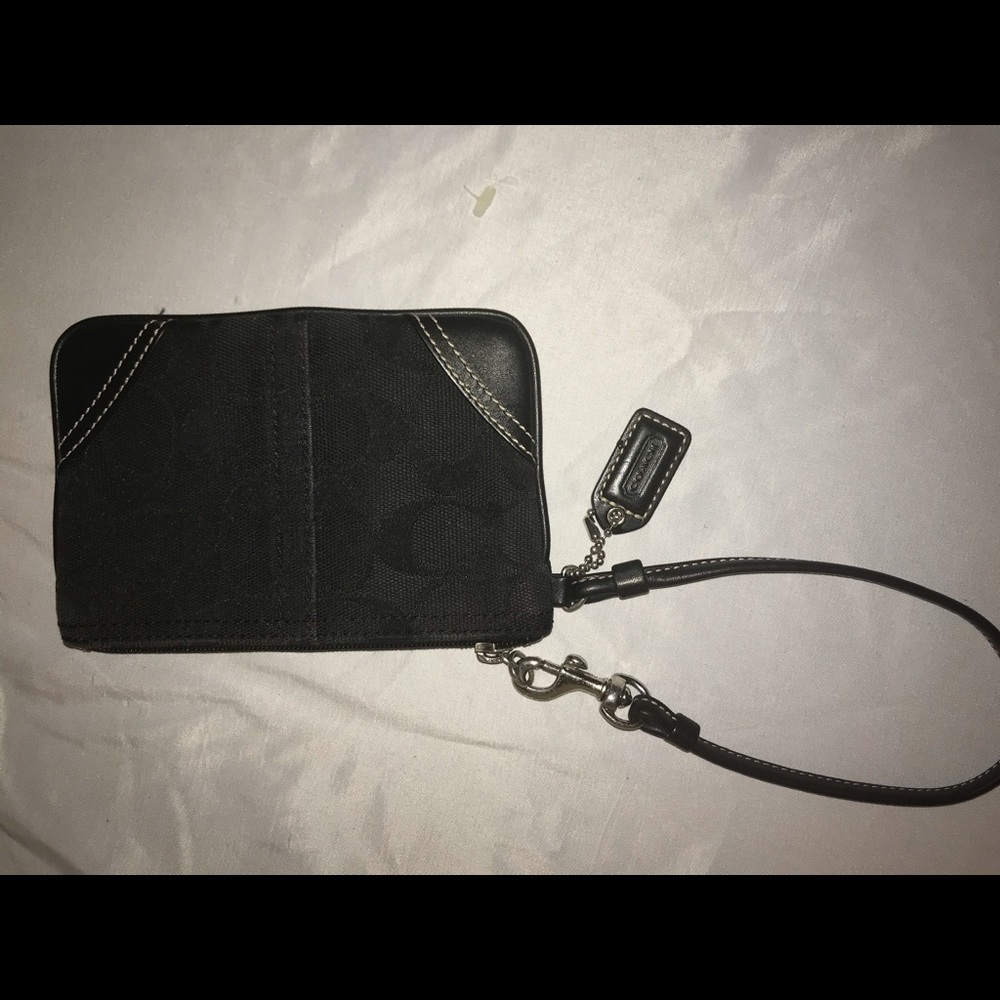 Black Coach Wristlet